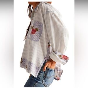 EUC Free People About to Slide Hoodie Shirt